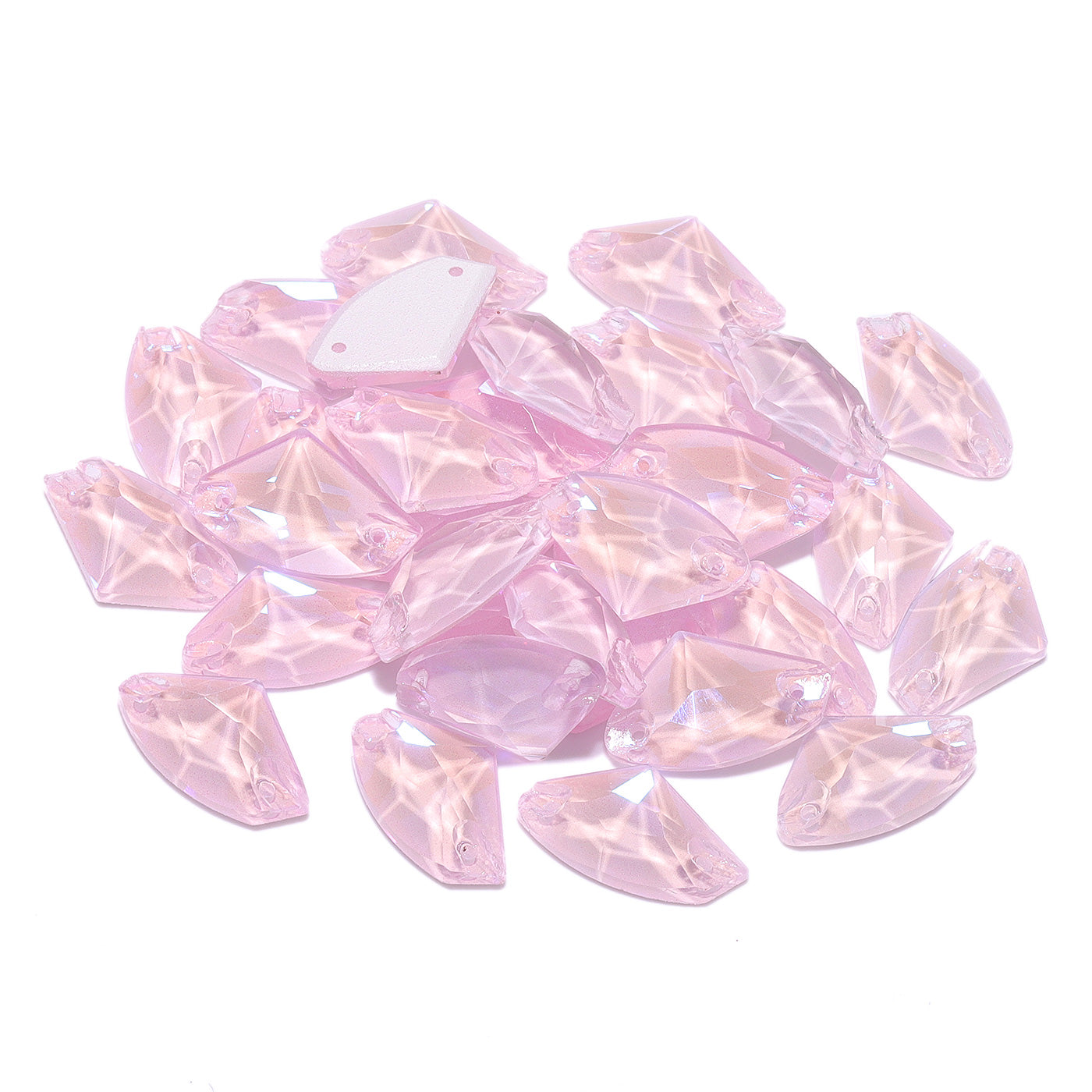 Electric Neon Light Rose Galactic Shape High Quality Glass Sew-on Rhinestones Secondary image