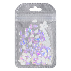 Shield Shape Mocha White Flat Back Fancy Rhinestones WholesaleRhinestone