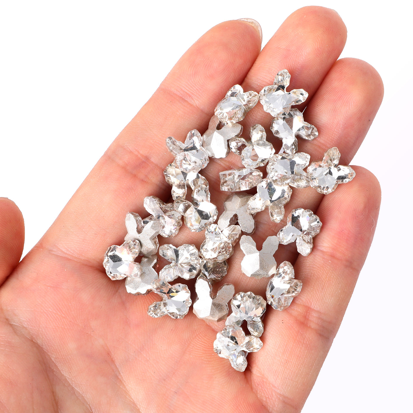 Krystallkaninform glass spiss tilbake fancy rhinestones Secondary image