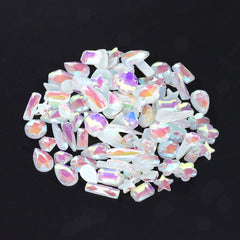 Mixed Shapes Mocha White Flat Back Fancy Rhinestones For Nail Art WholesaleRhinestone