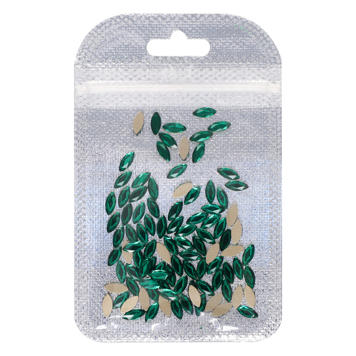 Navette Shape Dark Green Flat Back Fancy Rhinestones WholesaleRhinestone