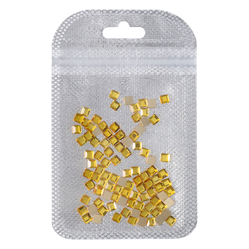 Square Shape Citrine Flat Back Fancy Rhinestones WholesaleRhinestone