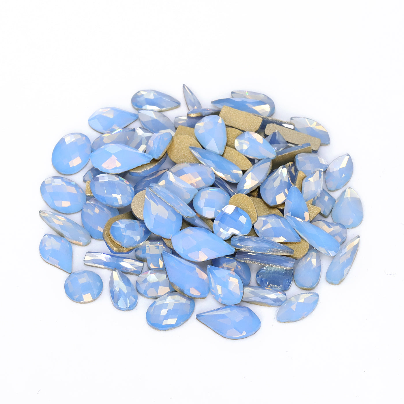 Mixed Shapes Blue Opal Flat Back Fancy Rhinestones For Nail Art WholesaleRhinestone