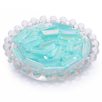Electric Neon Light Azore Cosmic Baguette Shape High Quality Glass Sew-on Rhinestones WholesaleRhinestone