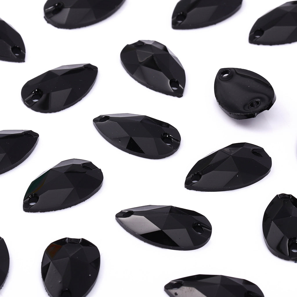 Drop Black Resin Sew-on Rhinestones For Dance Costume WholesaleRhinestone