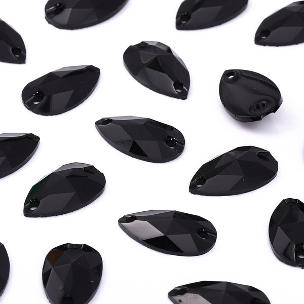 Drop Black Resin Sew-on Rhinestones For Dance Costume WholesaleRhinestone