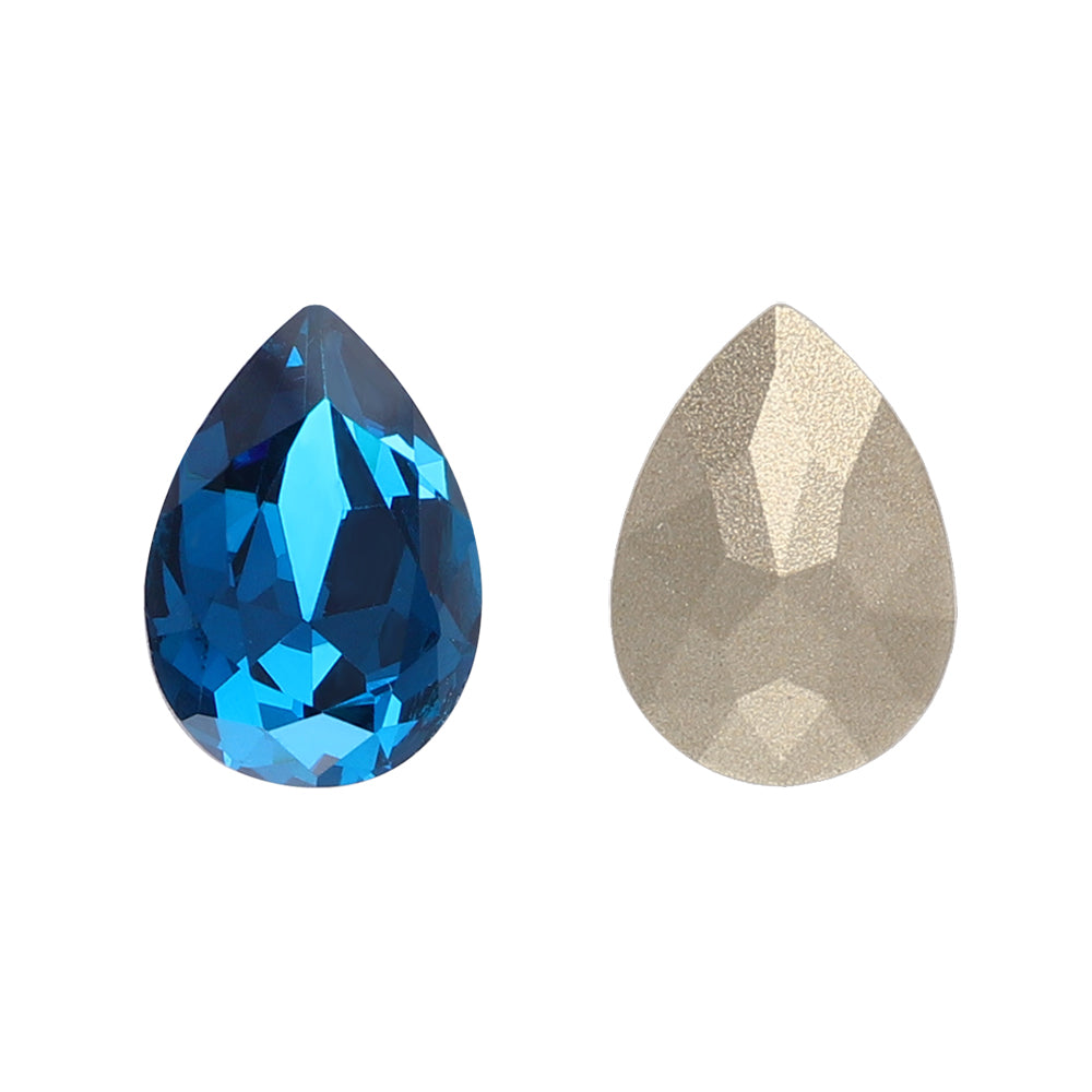 Indicolite Pear Shape High Quality Glass Pointed Back Fancy Rhinestones WholesaleRhinestone 메인 이미지