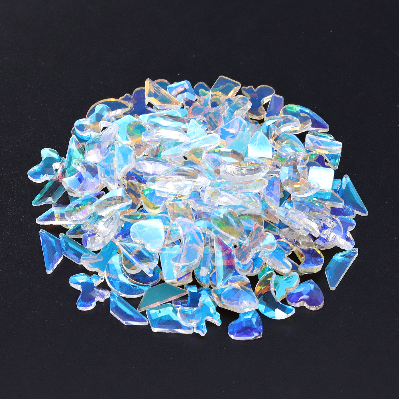 Mixed Shapes Aurora Flat Back Fancy Rhinestones For Nail Art WholesaleRhinestone