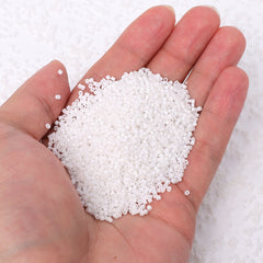 Opaque White Color Hight Quality Glass Cylinder Seed Beads 1.6 MM Size BS1005