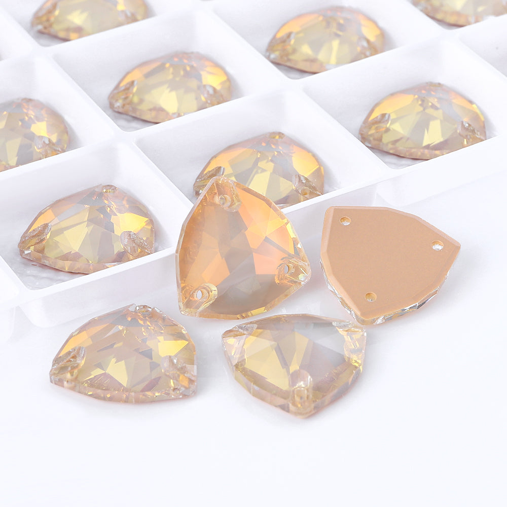Silk AM Trilliant Shape High Quality Glass Sew-on Rhinestones WholesaleRhinestone