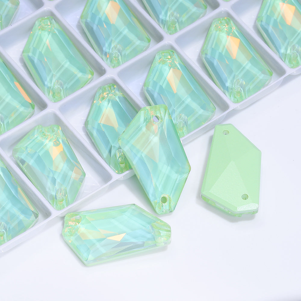 Light Azore AM De-Art Shape High Quality Glass Sew-on Rhinestones