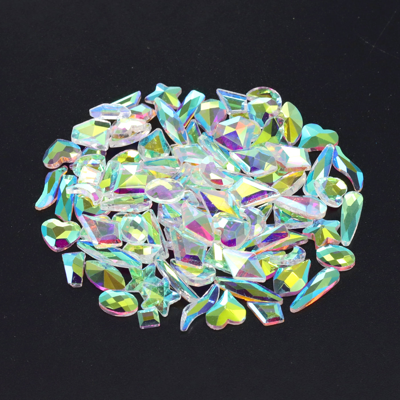Mixed Shapes Crystal AB Unfoild Flat Back Fancy Rhinestones For Nail Art WholesaleRhinestone