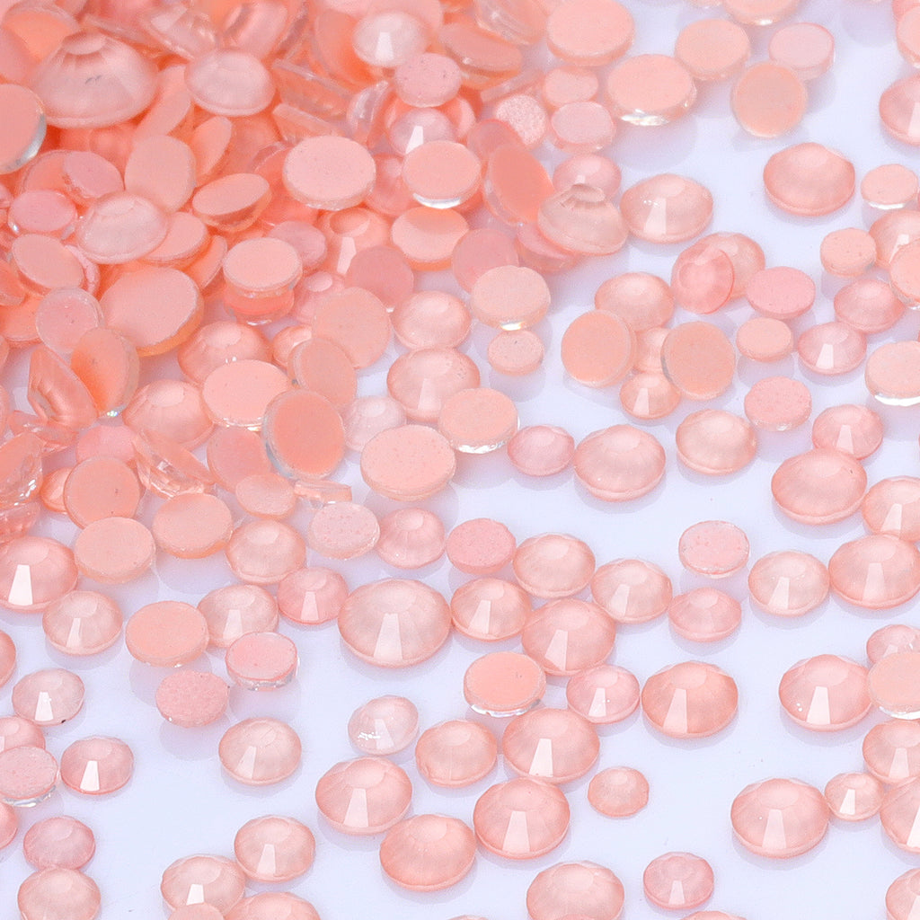 Mixed Sizes Mocha Neon Champagne Glass Flat Back Rhinestones For Nail Art WholesaleRhinestone