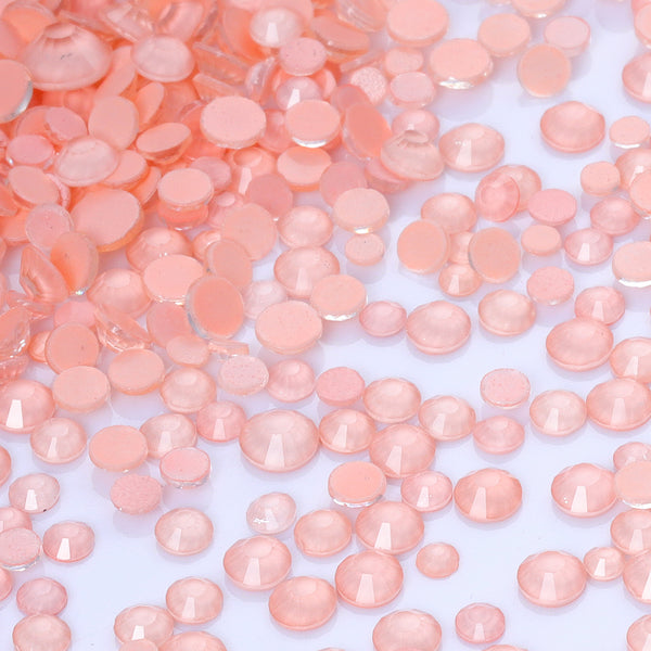 Mixed Sizes Mocha Neon Champagne Glass Flat Back Rhinestones For Nail Art WholesaleRhinestone