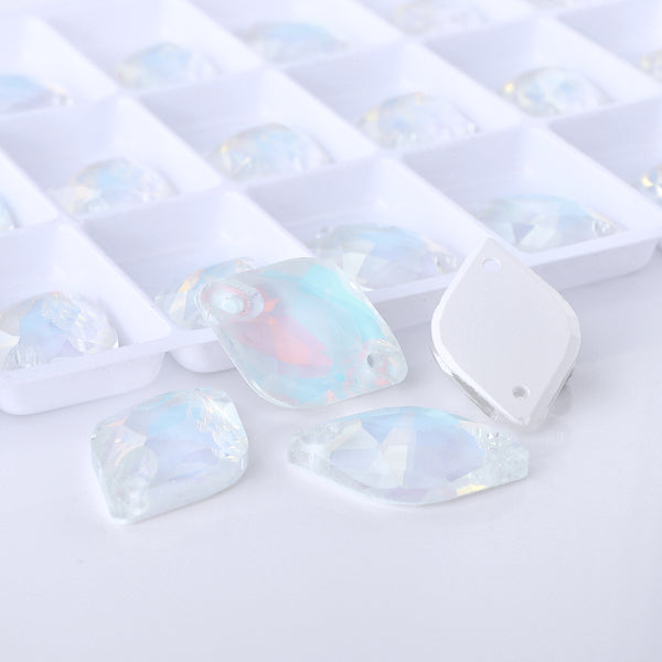Crystal AM Lemon Shape High Quality Glass Sew-on Rhinestones WholesaleRhinestone