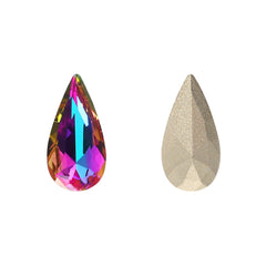 Heliotrope Teardrop Shape High Quality Glass Pointed Back Fancy Rhinestones