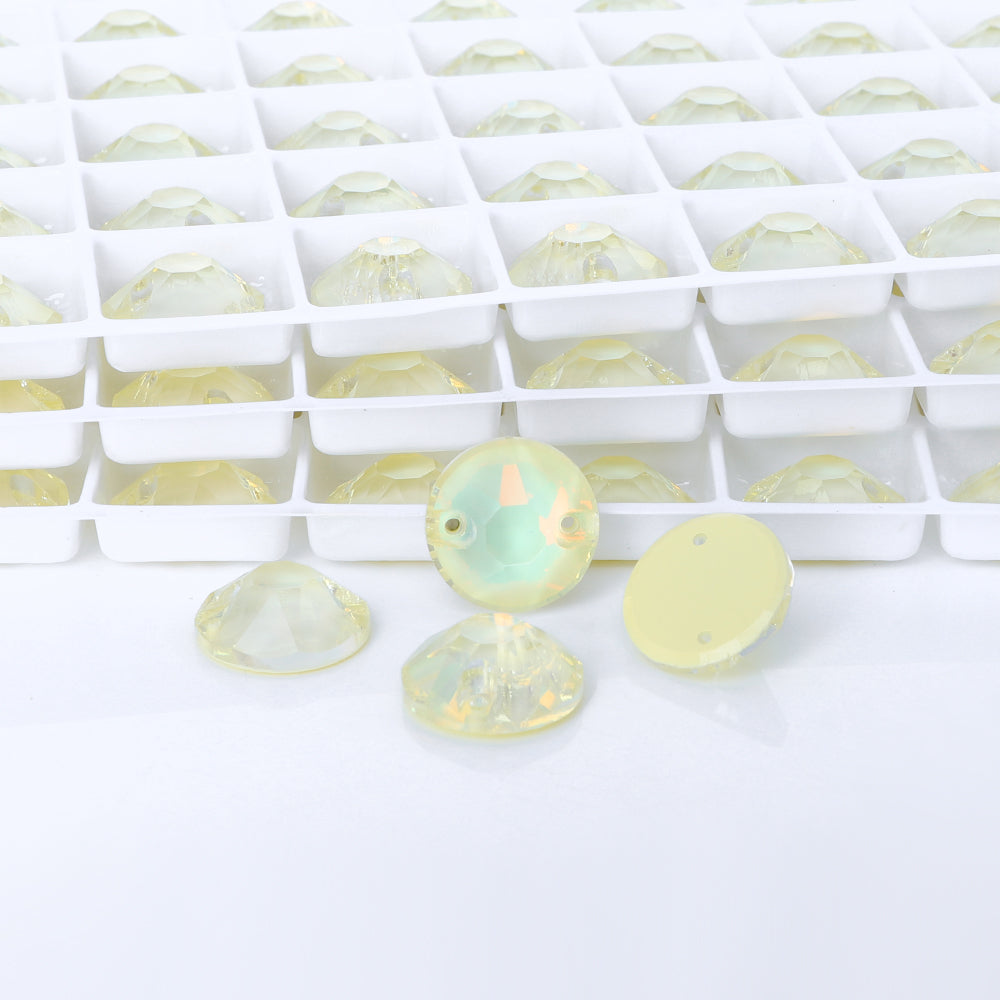 Jonquil AM XIRIUS Round Shape High Quality Glass Sew-on Rhinestones WholesaleRhinestone