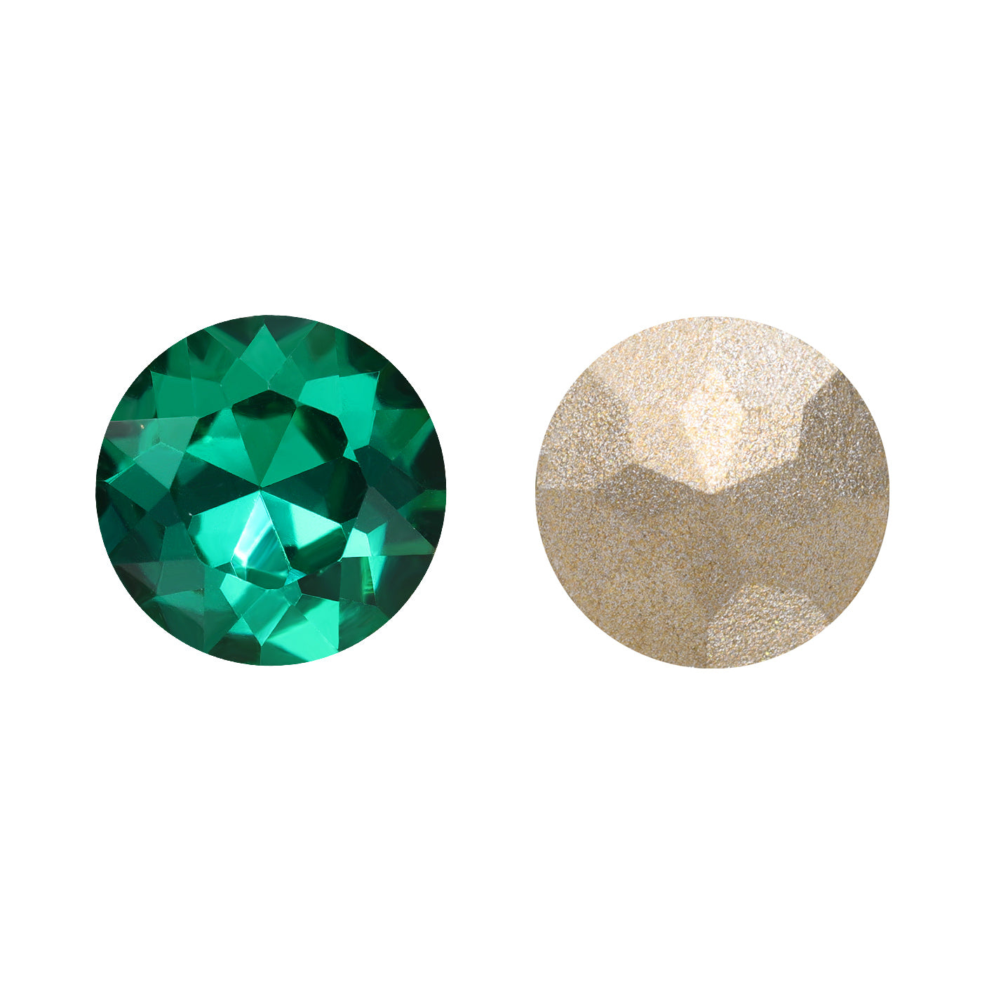 Emerald Gemstone Flower Shape High Quality Glass Pointed Back Fancy Rhinestones WholesaleRhinestone Fő kép
