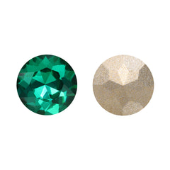 Emerald Gemstone Flower Shape High Quality Glass Pointed Back Fancy Rhinestones