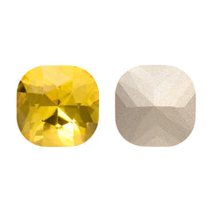 Leichte Topaz Kissen quadratische Form hochwertiger glasspitzer Rücken -Fantasie -Strass -Strasssteine