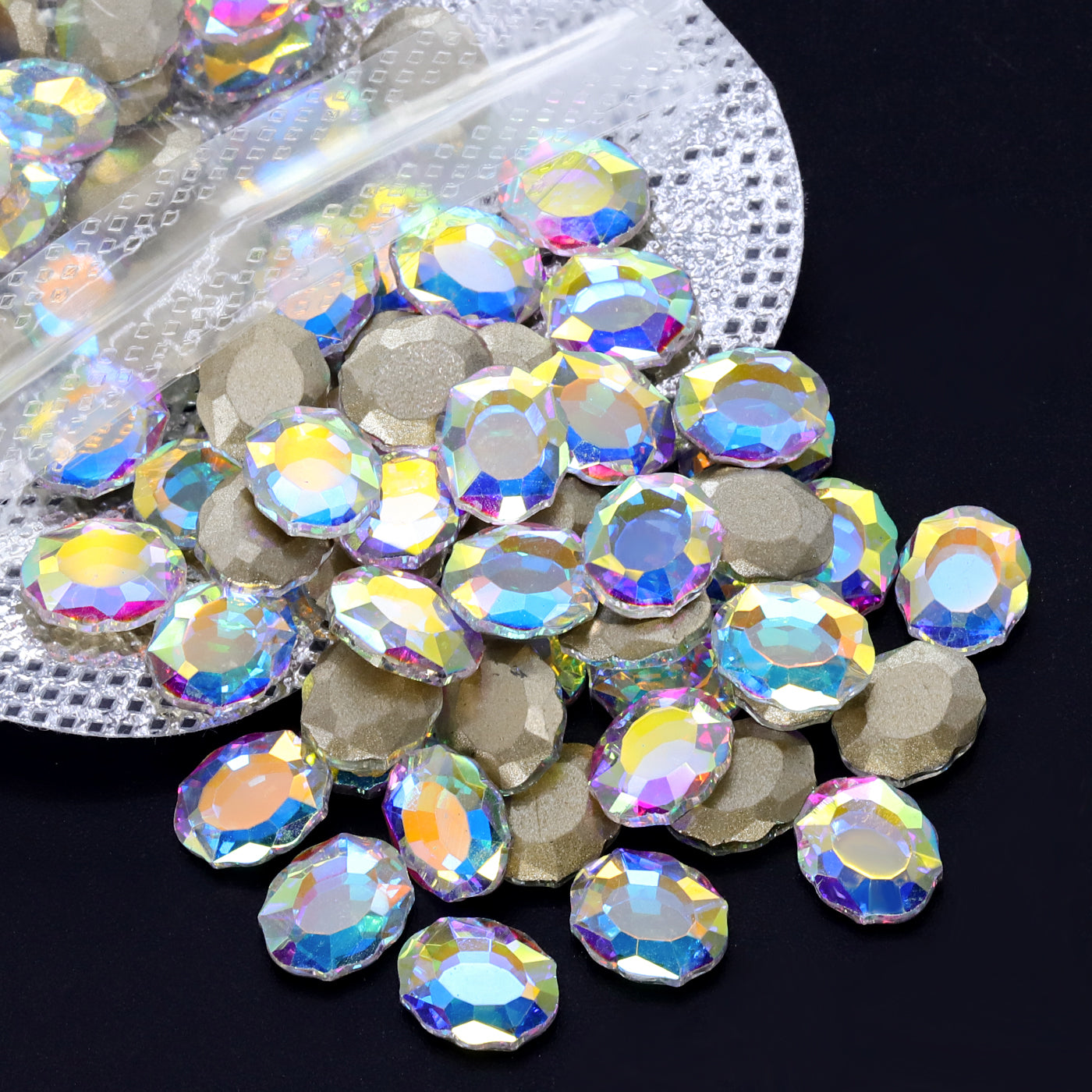 Crystal AB Magic Mirror Shape Pointed Back Fancy Rhinestones For Nail Art WholesaleRhinestone