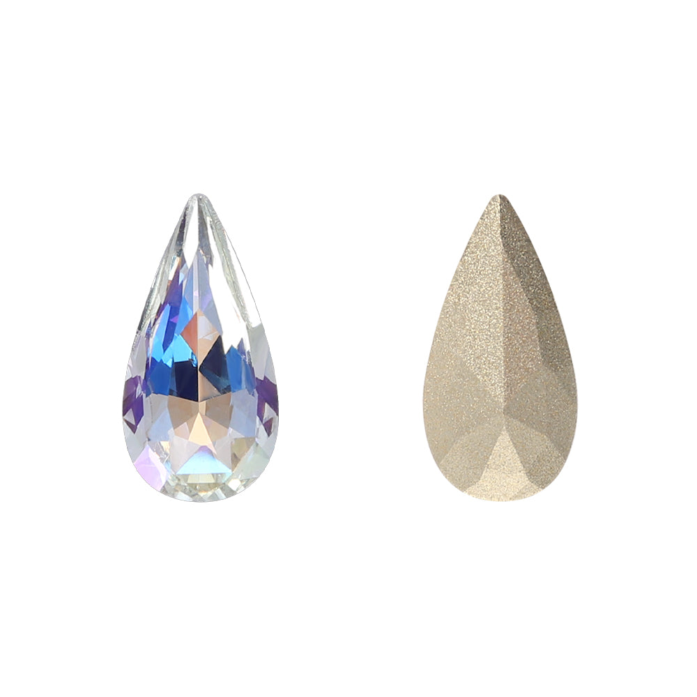 Moonlight Teardrop Shape High Quality Glass Pointed Back Fancy Rhinestones WholesaleRhinestone メイン画像