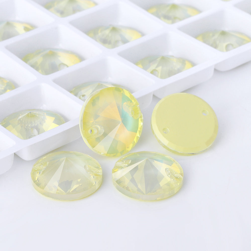 Jonquil AM Rivoli  Shape High Quality Glass Sew-on Rhinestones WholesaleRhinestone