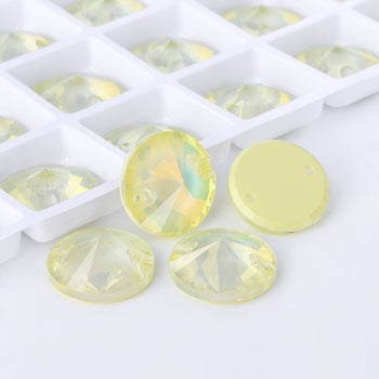 Jonquil AM Rivoli  Shape High Quality Glass Sew-on Rhinestones WholesaleRhinestone