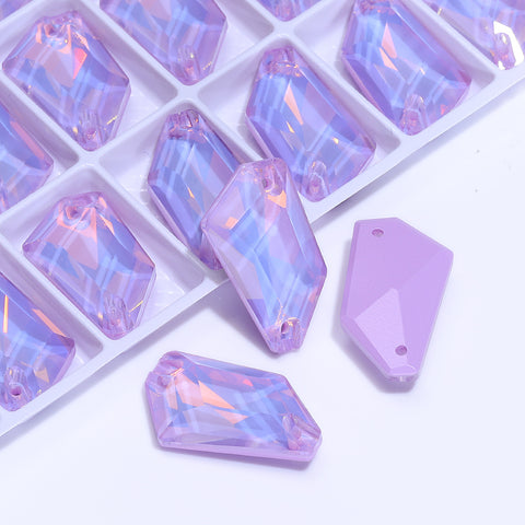 Lavender AM De-Art Shape High Quality Glass Sew-on Rhinestones