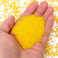 Opaque Dark Yellow Color Hight Quality Glass Cylinder Seed Beads 1.6 MM Size BS1012