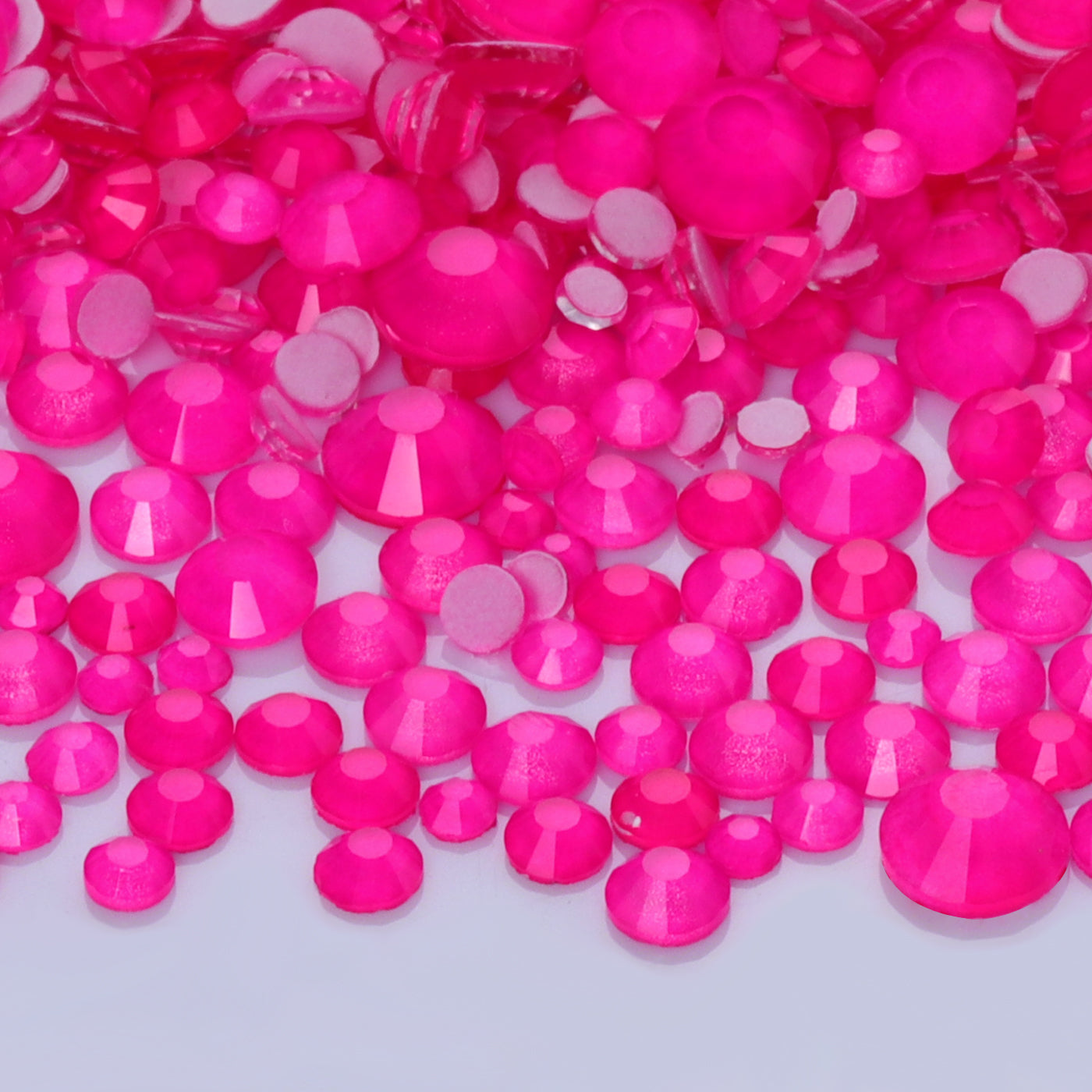 Mixed Sizes Rose FlatBack Neon Rhinestones For Nail Art WholesaleRhinestone