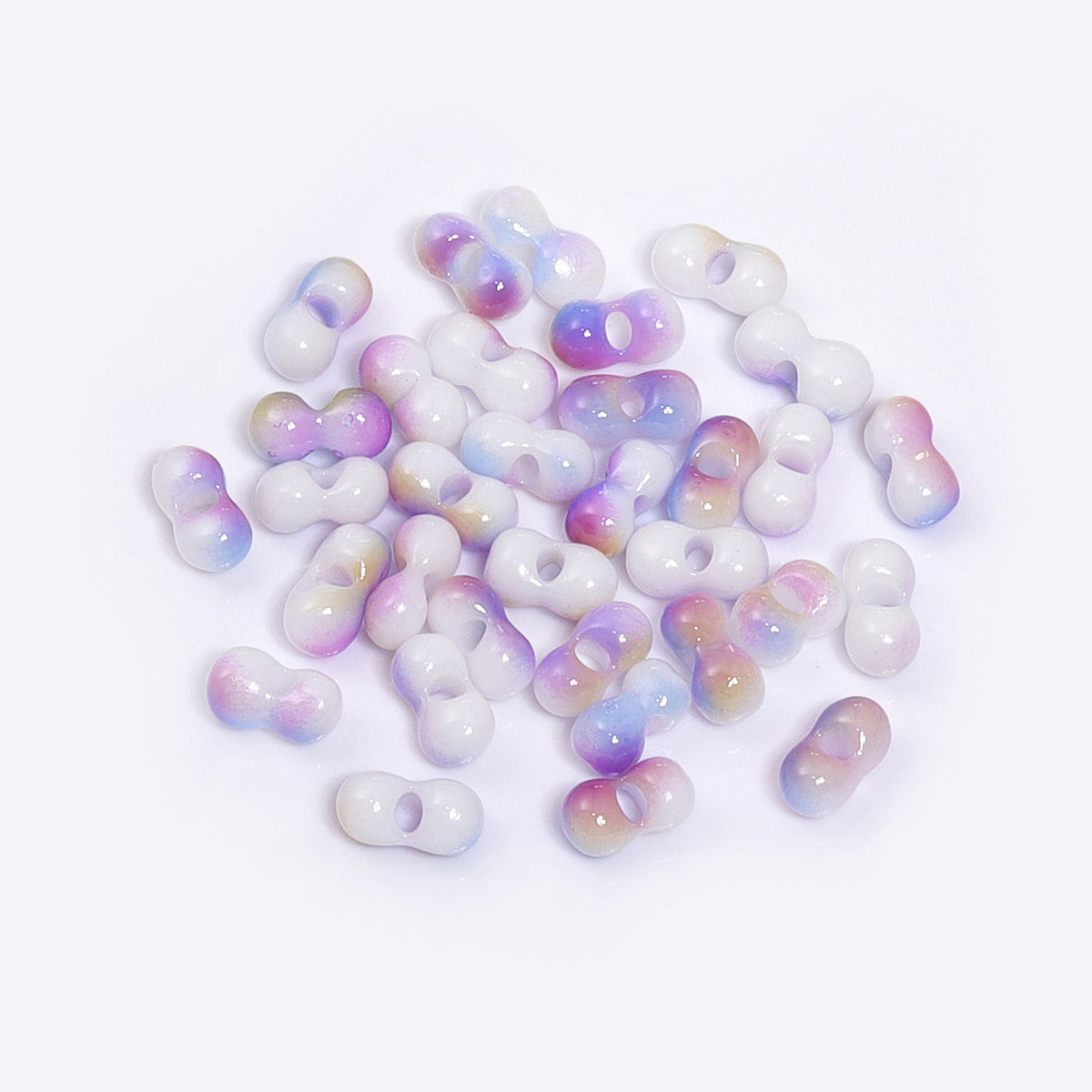 RNB009 Rainbow Effect Peanut Beads Shape Glass Seed Beads WholesaleRhinestone