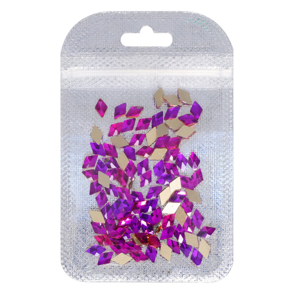 Rhombus Shape Purple Volcano Flat Back Fancy Rhinestones WholesaleRhinestone