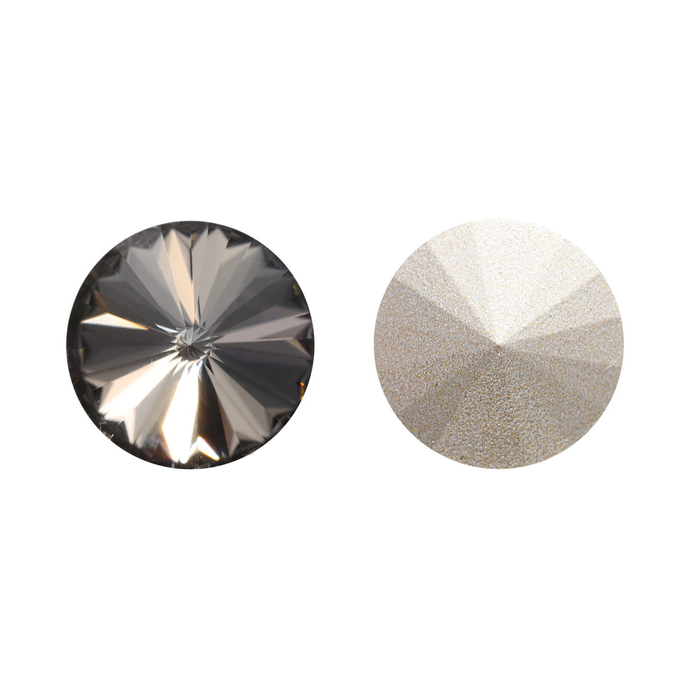 Black Diamond Rivoli Shape High Quality Glass Pointed Back Fancy Rhinestones WholesaleRhinestone Imagen principal del producto