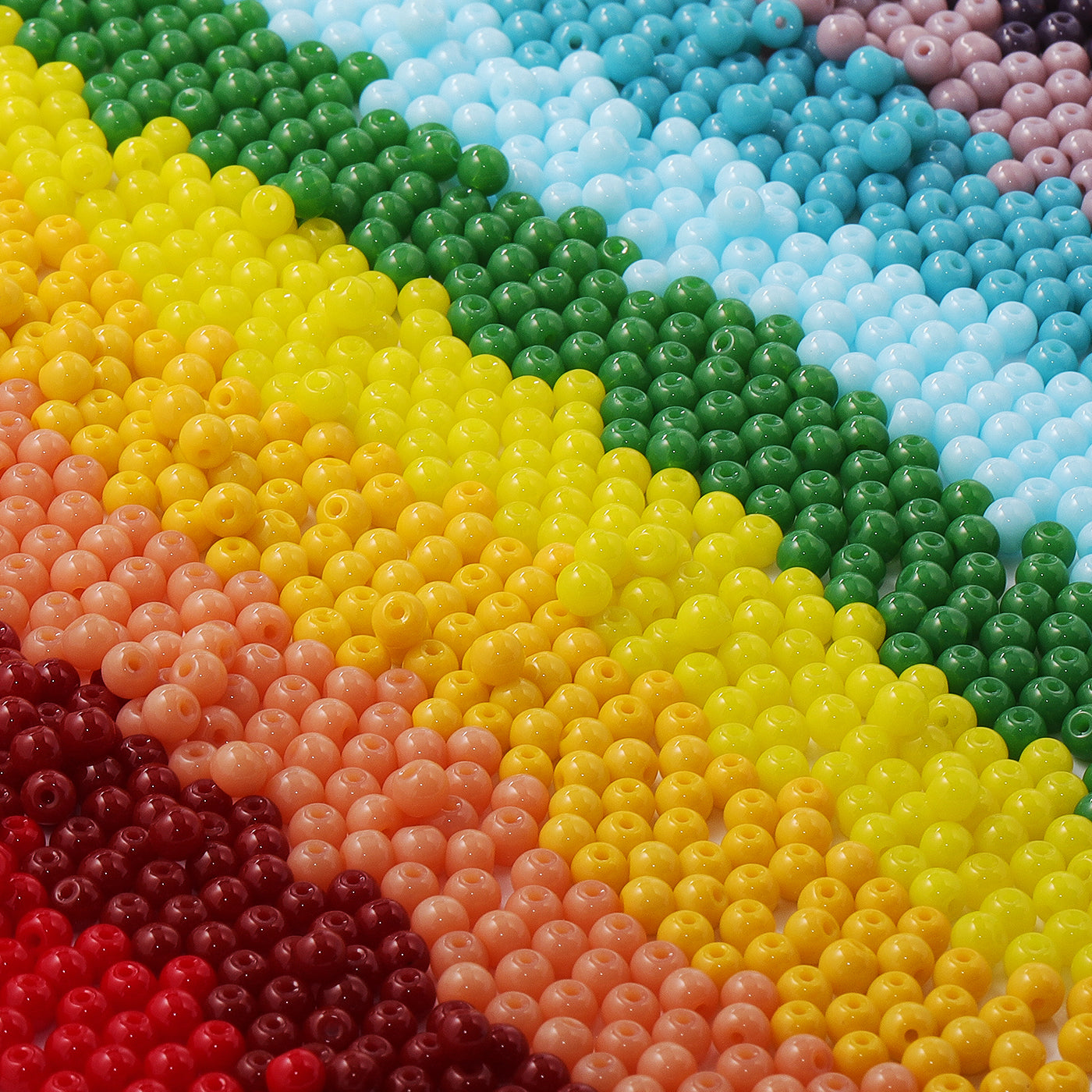 Various Colors 4.5 MM Round Shape Glass Seed Beads for Bracelets and Jewelry Making In Bulk Package WholesaleRhinestone