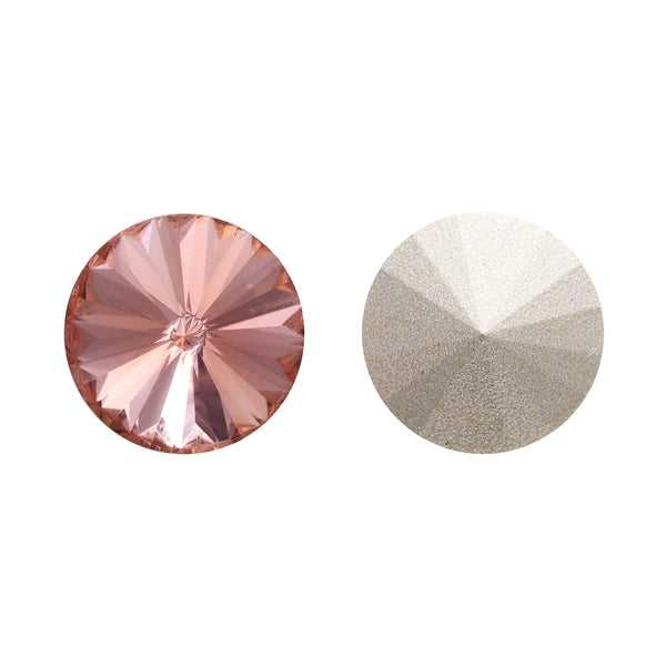 Light Peach Rivoli Shape High Quality Glass Pointed Back Fancy Rhinestones WholesaleRhinestone