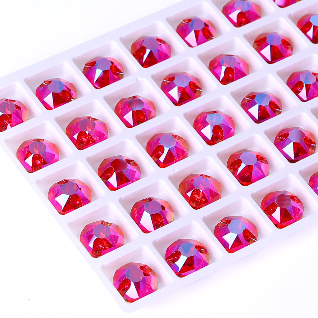 Light Siam Shimmer XIRIUS Round Shape High Quality Glass Sew-on Rhinestones WholesaleRhinestone