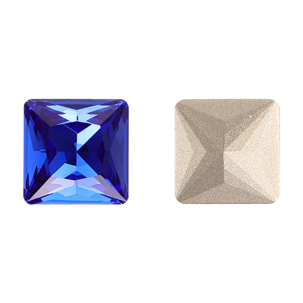 Light Sapphire Princess Square Shape High Quality Glass Pointed Back Fancy Rhinestones WholesaleRhinestone メイン画像