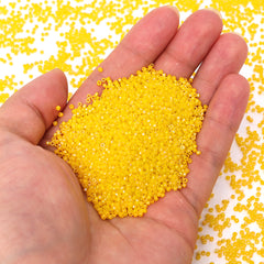 Opaque Rainbow Dark Yellow Color Hight Quality Glass Cylinder Seed Beads 1.6 MM Size BS1014