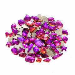 Mixed Shapes Purple Volcano Flat Back Fancy Rhinestones For Nail Art WholesaleRhinestone