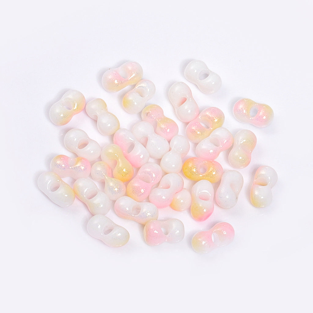RNB012 Rainbow Effect Peanut Beads Shape Glass Seed Beads WholesaleRhinestone