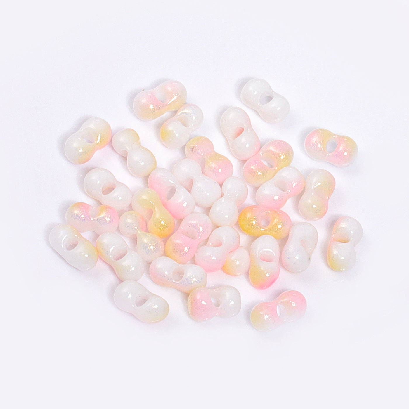 RNB012 Rainbow Effect Peanut Beads Shape Glass Seed Beads WholesaleRhinestone