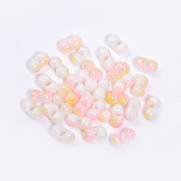 RNB012 Rainbow Effect Peanut Beads Shape Glass Seed Beads WholesaleRhinestone