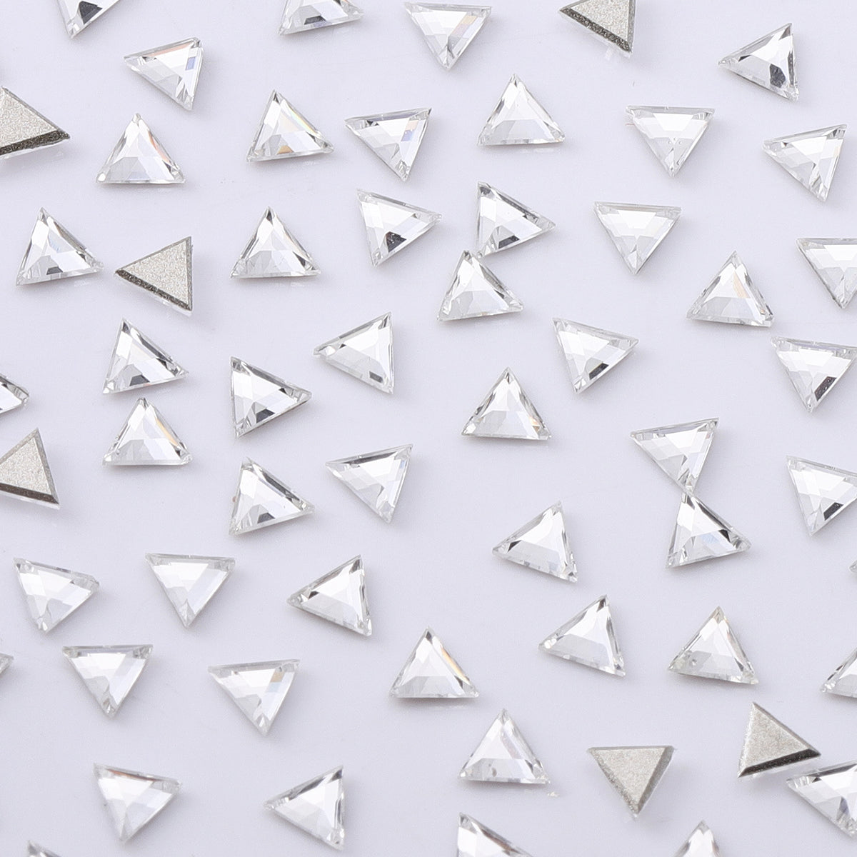 Triangle Shape Multi Colors Small Size Glass Beveled Flat Back Fancy Rhinestones For Nail Art WholesaleRhinestone Main image