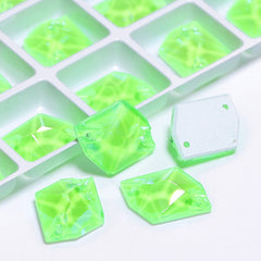 Electric Neon Peridot Cosmic Shape High Quality Glass Sew-on Rhinestones