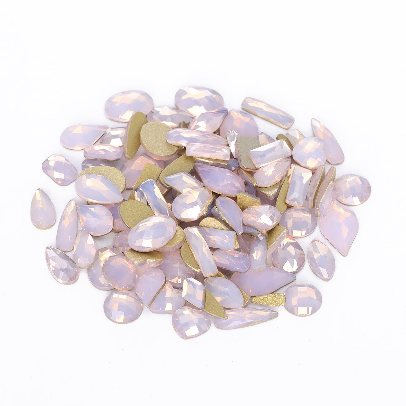 Mixed Shapes Pink Opal Flat Back Fancy Rhinestones For Nail Art WholesaleRhinestone