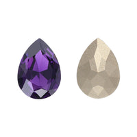 Amethyst Pear Shape High Quality Glass Pointed Back Fancy Rhinestones