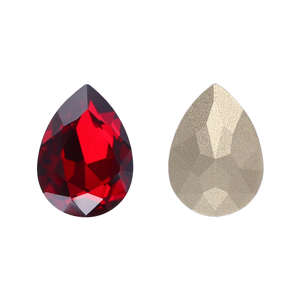Siam Pear Shape High Quality Glass Pointed Back Fancy Rhinestones