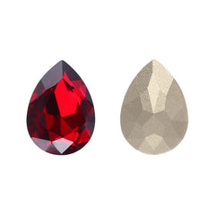 Siam Pear Shape High Quality Glass Pointed Back Fancy Rhinestones