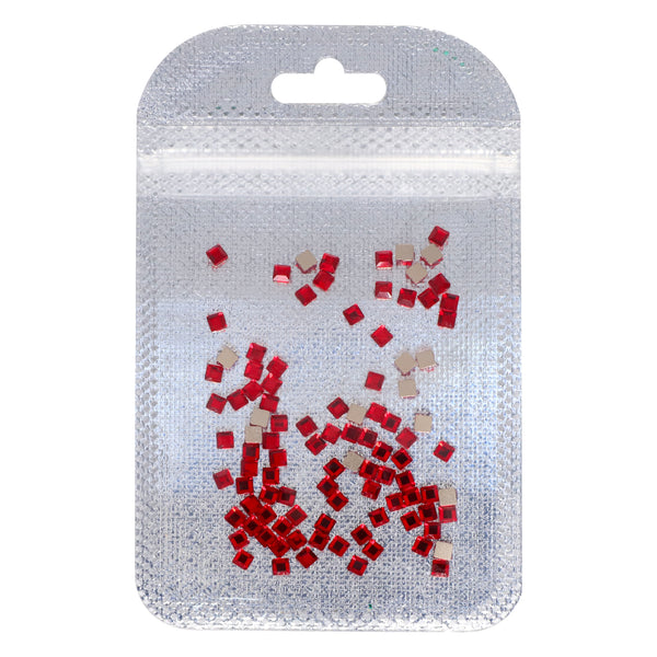 Square Shape Siam Flat Back Fancy Rhinestones WholesaleRhinestone